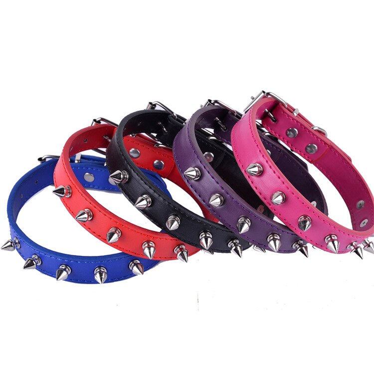 Punk spike pet collar PU leather studded dog leash rope leash pet supplies dog accessories dog collar pitbull german shepherd