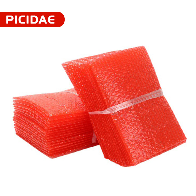 Rode Kleur Dubbele Film Bubble Zakken/Plastic Pe Twee 2 Layer Verpakking Enveloppen/Anti-Statische Schokbestendig Gewatteerde zakjes Bubble Bag