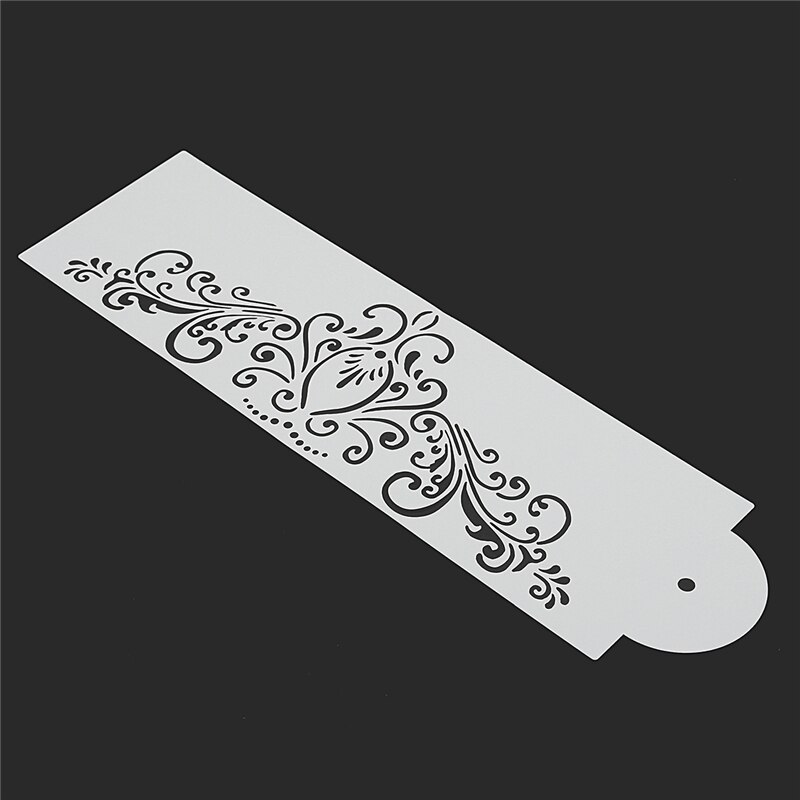 Aomily diy 4 stk/sæt prinsesse blonder kage stencil sæt kage håndværk stencils kage kant stencils sæt dekorere kage bage værktøj