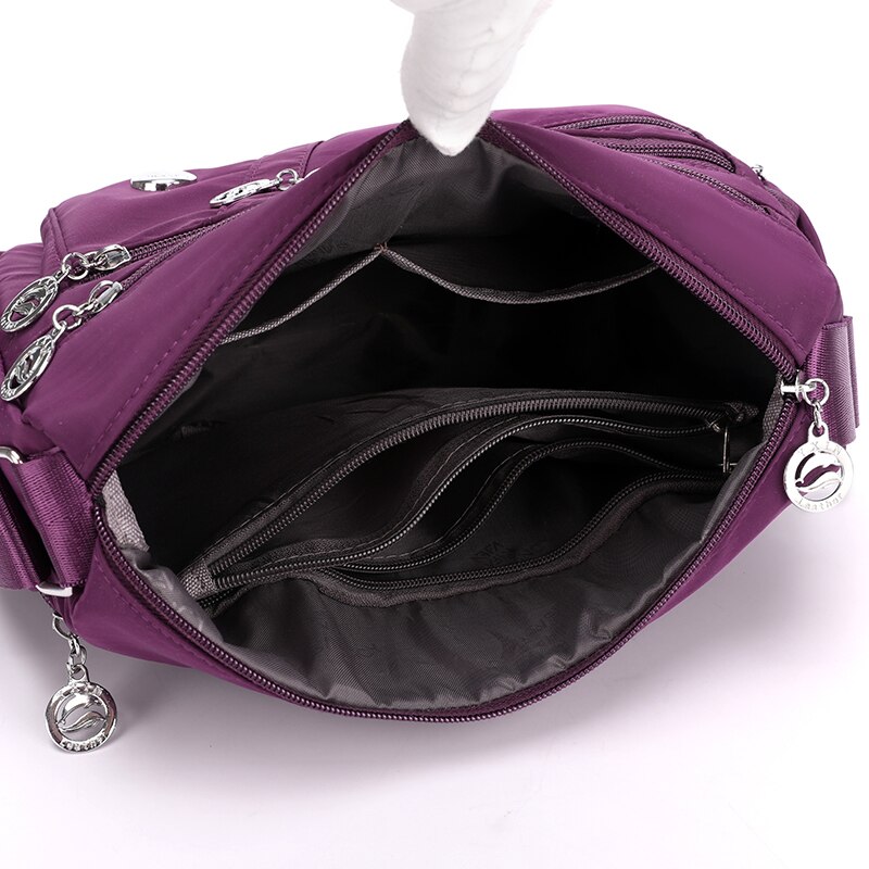 Väskor för kvinnor messenger bag vattentäta nylon axelväskor multi-pocket hobos crossbody bag bolsas