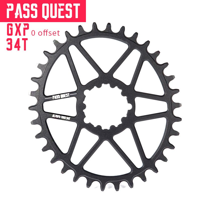 Pass quest offset 0mm gxp oval smal bred kedjekrans vevsats för sram  xx1 x01 mtb mountainbike kedja hjul cykel gear 30-42t: Gxp oval 34t balck