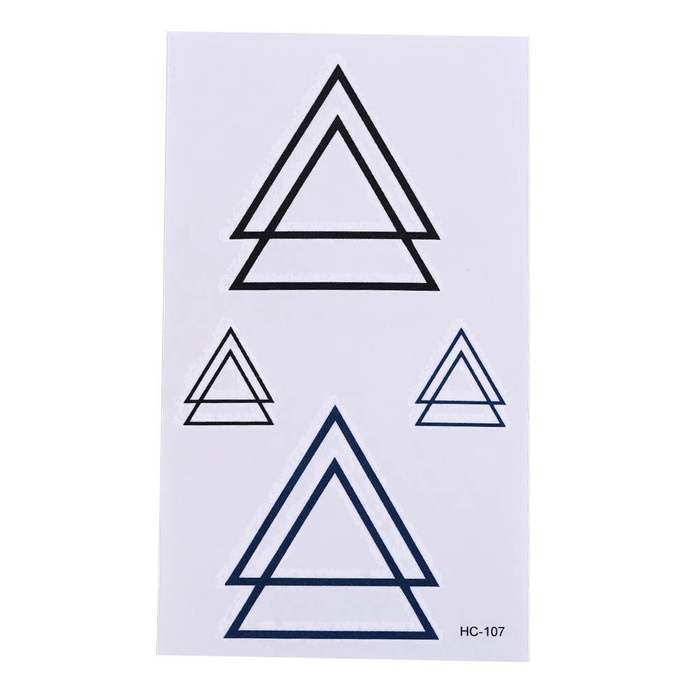 Tatuajes geométricos temporales tatuajes triangulares estilo moderno tatuajes corporales Unisex pintura corporal tatuajes impermeables