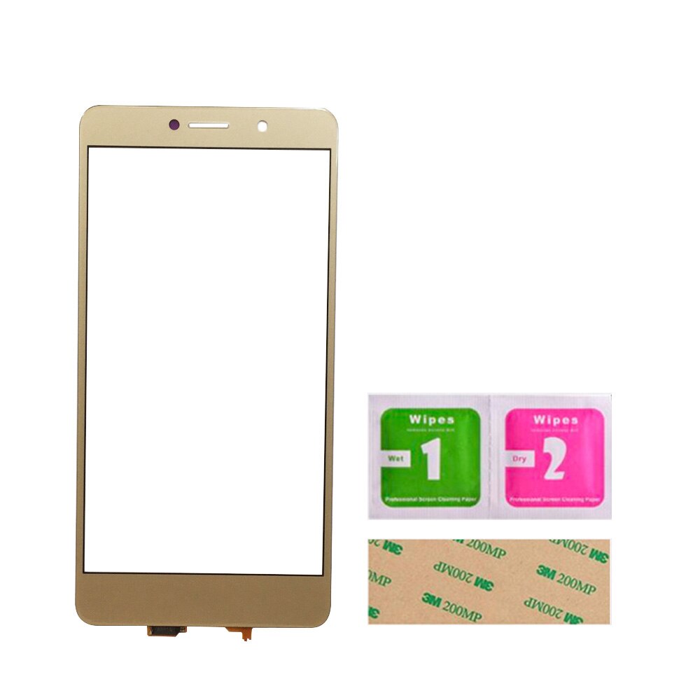 Touch Screen For Huawei Honor 6X 6 X Touch Panel 5.5'' Screen Front Glass Lens Digitizer Panel Sensor Parts 3M Glue Tools: Gold No Tools