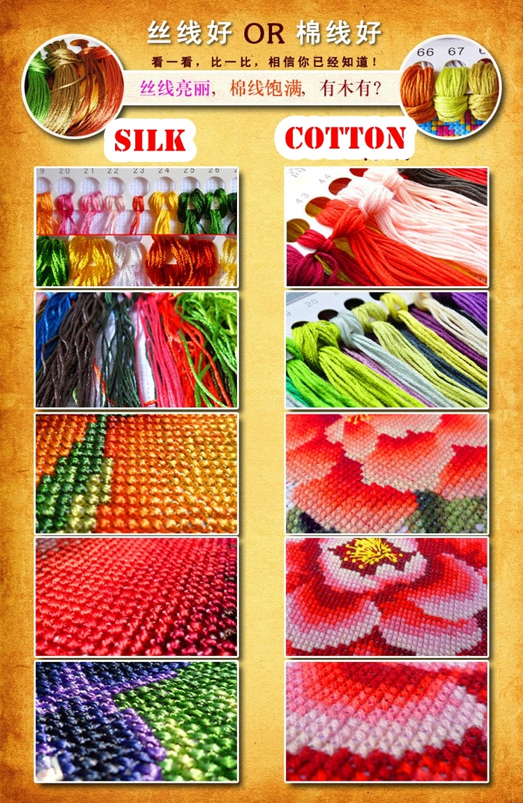 Wedding lovers cross-stitch kit cotton silk thread 11ct cross stitch printed married bride DIY handmade sewing set idea