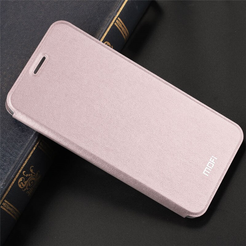 Funda de MOFI para Redmi Nota 7 caso para Redmi Nota 7 Pro Flip caso para Xiaomi Redmi Note 7 De cuero de la PU transparente protector de TPU Capas: Rose Gold