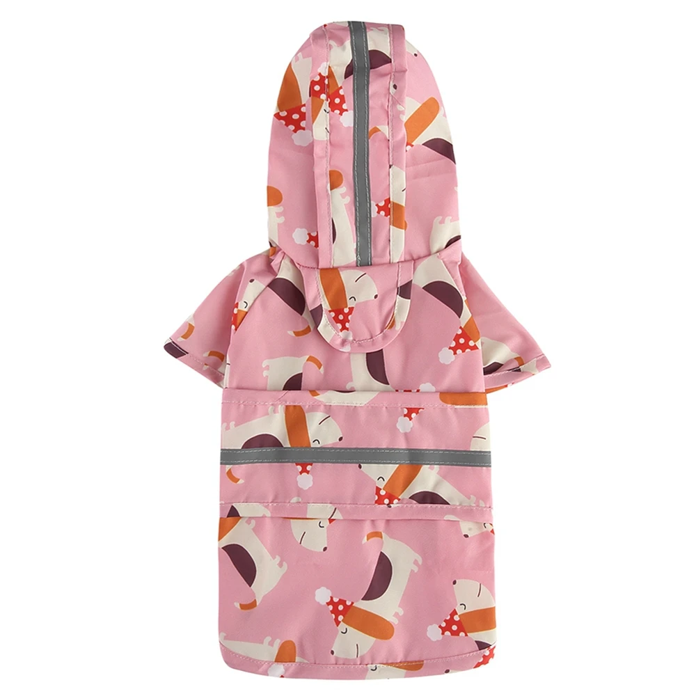 Animais de estimação roupas para cães à prova dwaterproof água capa de chuva para cães médios grandes com capuz capas de chuva tira reflexiva cães casaco de chuva XS-4XL