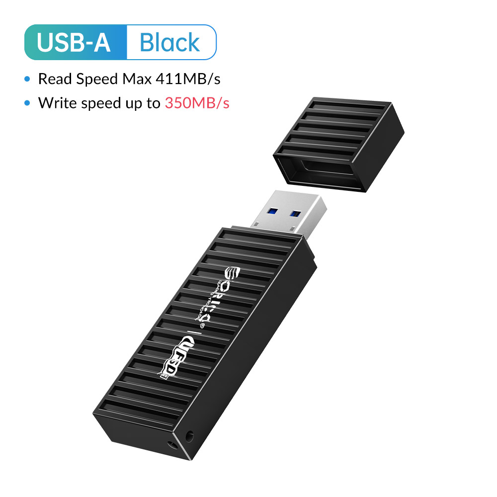Orico ufsd usb-flashdrives 64gb metaal 256gb 512gb met type-c- en usb-interface 128gb: Wit / 512gb