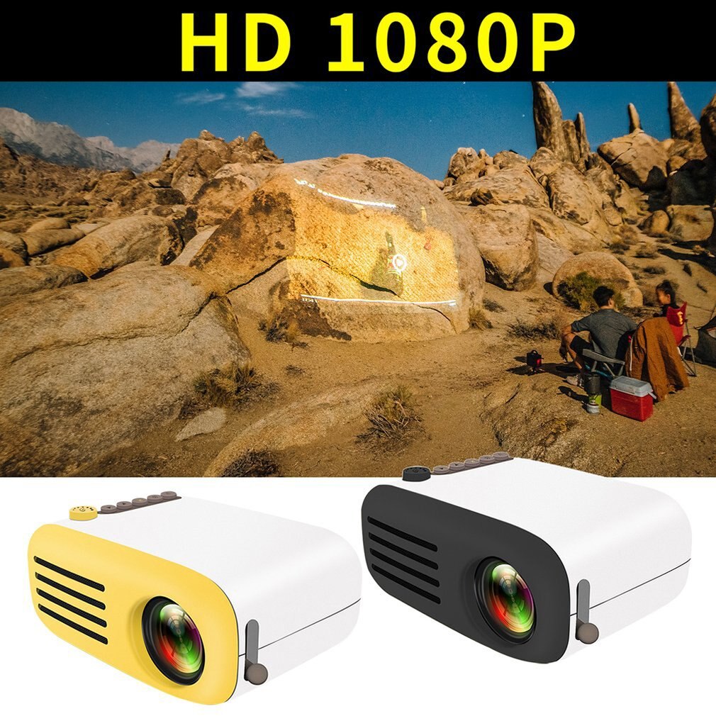 Yg200 Home Mini Projector Portable Handheld Hd 1080P Led Projector Home Media Player black