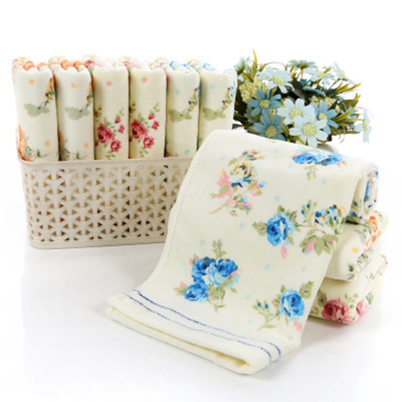 Märke bomull jacquard handduk absorberande snabbtorkande strandhandduk badhandduk stor blomma figur par tvätthandduk 2 set