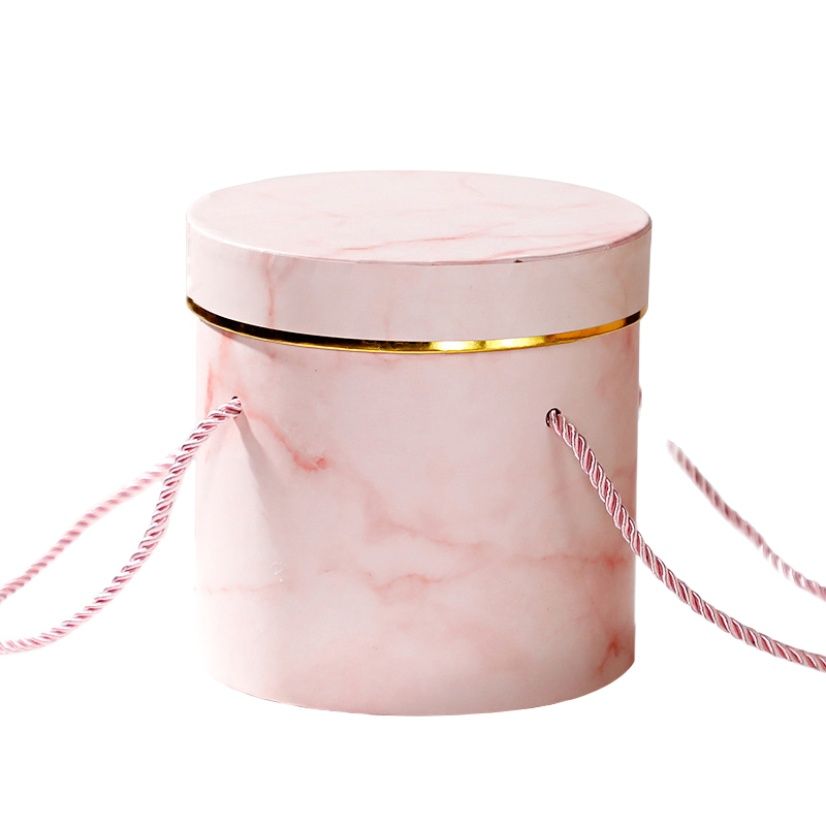 Boîte à fleurs cylindrique, boîte d'emballage de bonbons, seau de pâques Portable, rangement de fleurs, saint-valentin, boîte en carton pour mariage