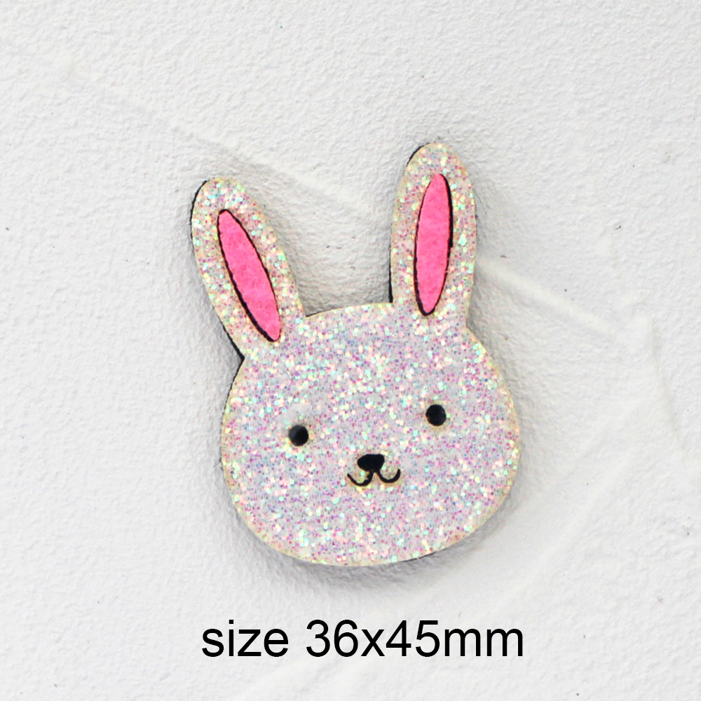 10 szt. Brokatowy króliczek filc dla DIY niemowlę dziewczynka Królik utrzymać marchewka akcesoria Kawaii wielkanocne sierść zwierzęca nakrycia głowy dzieci: Czarny nikiel