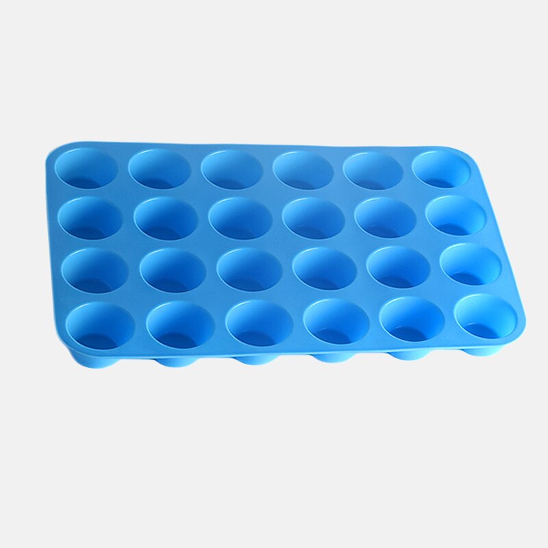 Ronde siliconen mal met 24 gaten, zeep, koekjes, cupcakes, bakvorm, bakvorm, zelfgemaakte cakevorm, mini-muffinvorm: 4