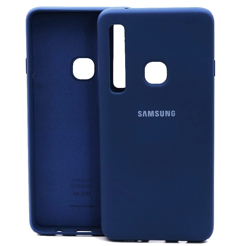 Dla Samsung A9 2018 przypadku cukierki kolor miękkiego silikonu zderzak przypadki na Samsung Galaxy A9 2018 przypadku telefonu dla Samsung A9 2018 okładka: Lake blue