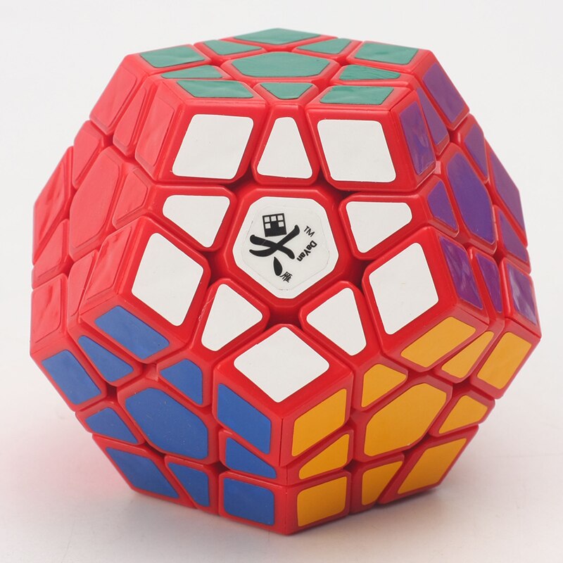 Original DaYan Megaminxes V2 M 12 sides magnetic cube puzzles Dayan 3x3 dodecahedron cubo magico educational toys for kids: v1 red