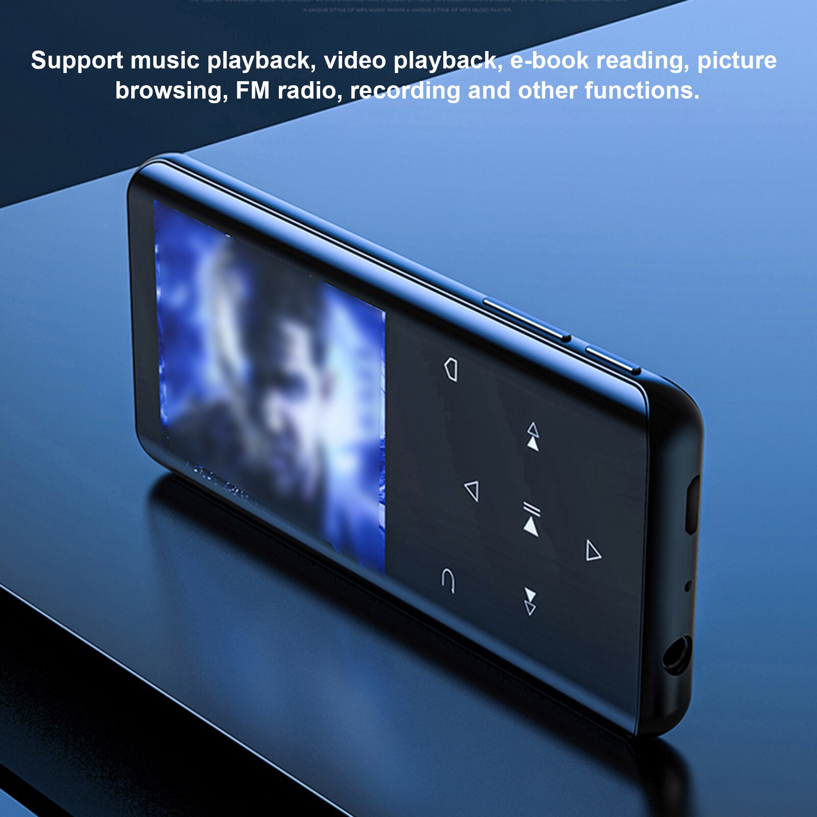 Ruizu  d25 bluetooth 5,0 mp4 player, 32gb memory, built-in speaker, 2,4- inch curved screen with fm radio, recording, e-book, music, video