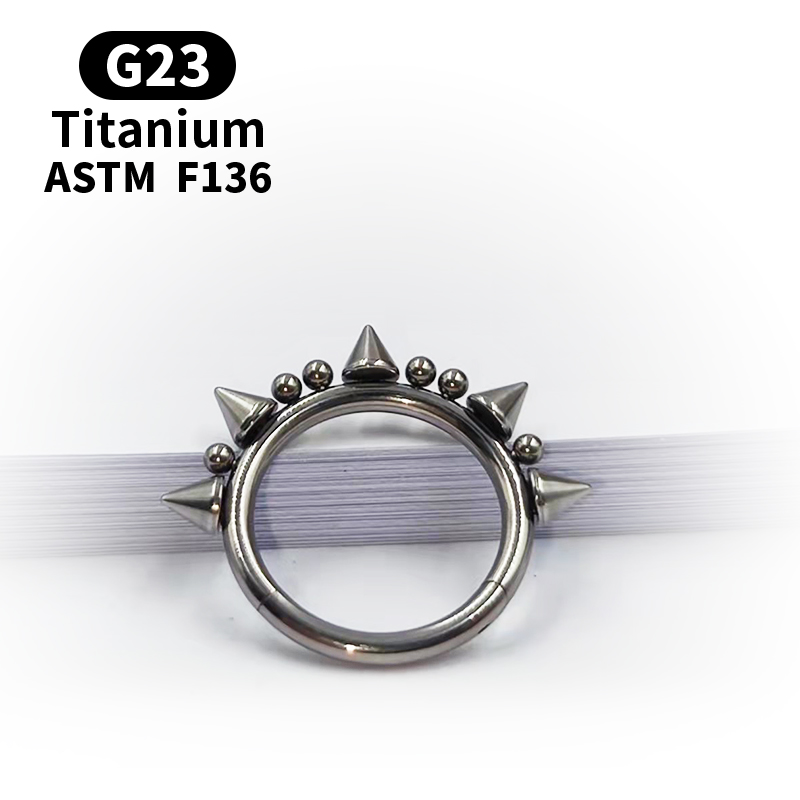 Titan-nasenring  g23 kegelspitzen, hufeisenförmig, kreisförmig, für septum, brustwarzen, nasenseptum, augenbrauen, ohr, körperschmuck