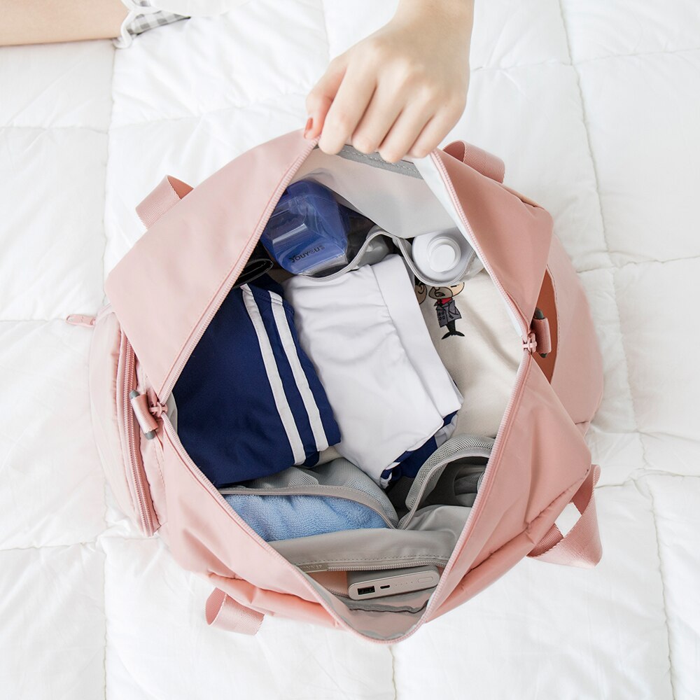 Duffle Bag Backpack Women Mens Travel Sports Gym Bag With Shoe Compartment