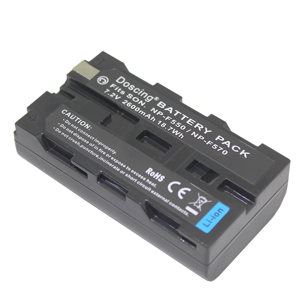 7.2 V 2600 mAh NP-F550 NP F550 NPF550 Oplaadbare Li-Ion batterij Voor Sony NP-F330 NP-F530 NP-F570 NP-F730 NP-F750 Hi- 8
