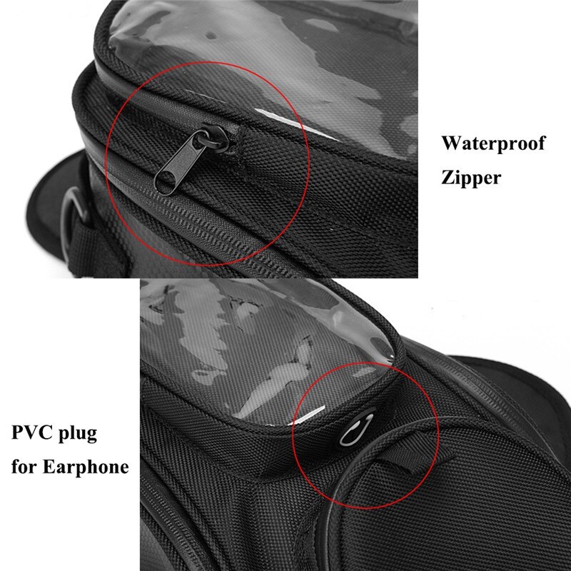 Motorcycle Tank Tas Motorbike Brandstofolietanks Tas Magnetische Tank Bike Zadeltas Motorfiets Tas Grote Scherm