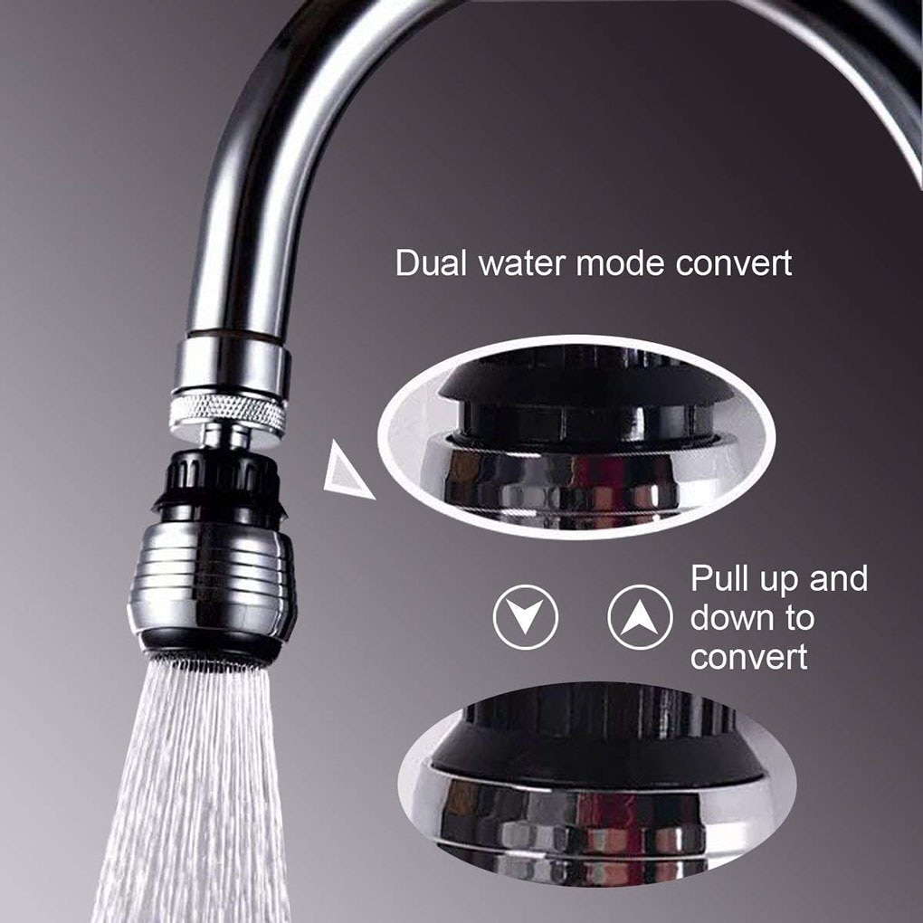 Kitchen Faucet Aerator 2 Modes 360 Degree adjustable Water Filter Diffuser Water Saving Nozzle Faucet Connector Shower