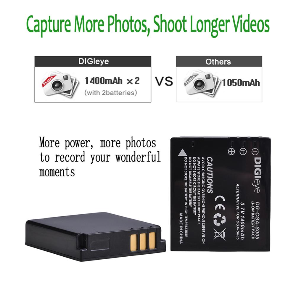 CGA-S005 S005E DMW-BCC12 Battery for Panasonic Lumix DMC-FS1 FS2 FX1 FX3 FX8 FX9 FX10 FX12 FX50 FX100 DMC-LX1 LX2 LX3