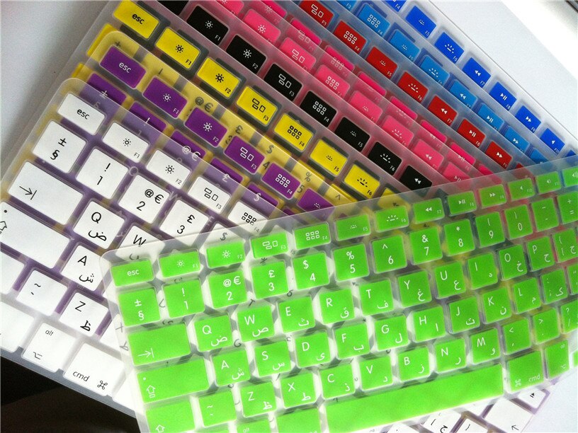 Silicone Keyboard Cover - Backlit Arabic Layout - Dustproof & Waterproof for Macbook Air Pro Retina 13 15
