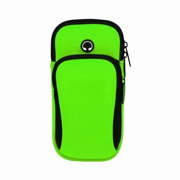 Brazalete para iphone X, 8, 7, 6plus, resistente al agua, para correr, deportivo, bolsa de transporte, soporte para teléfono móvil Xiaomi: green