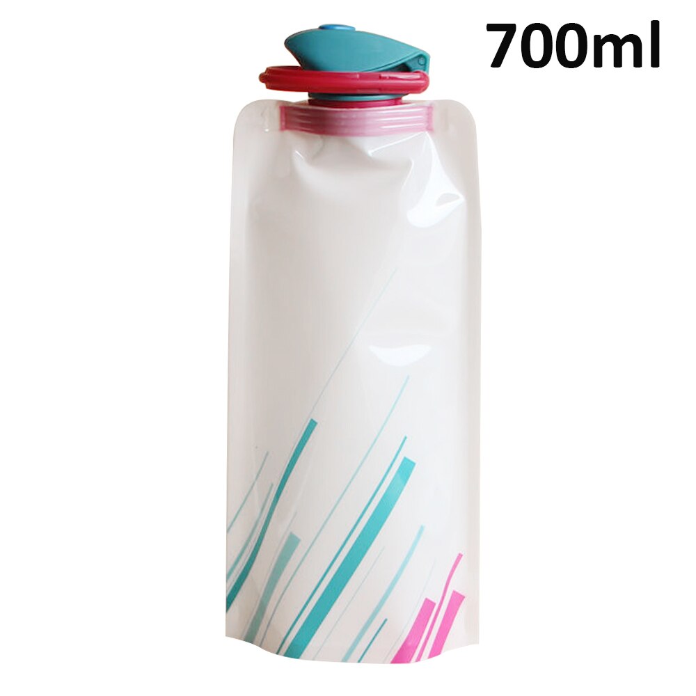 700 Ml Fles Water Zakken Milieubescherming Inklapbare Draagbare Outdoor Opvouwbare Sport Water Flessen Voor Wandelen Campinh: 03