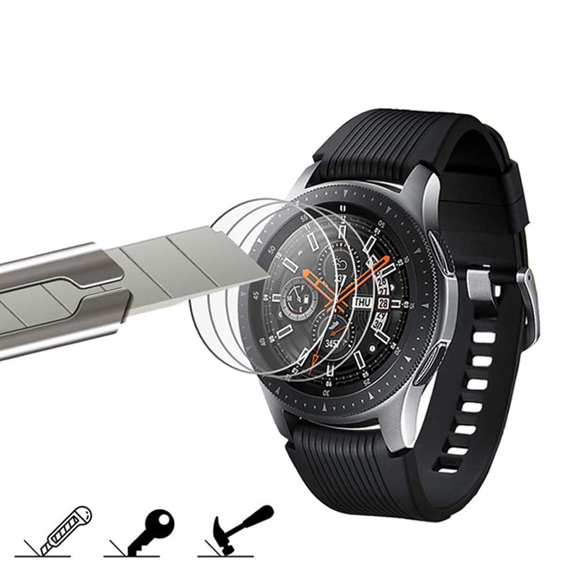 2 Pack Tempered glass for Samsung Galaxy Watch 42 46mm/Gear S3 / Gear Sport Screen Protector Case Friendly Screen Protector Film