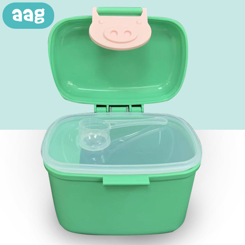 AAG Portable Baby Milk Powder Container Newborn Formula Milk Dispenser Child Food Snack Storage Tank Kids Feeding Storage Box