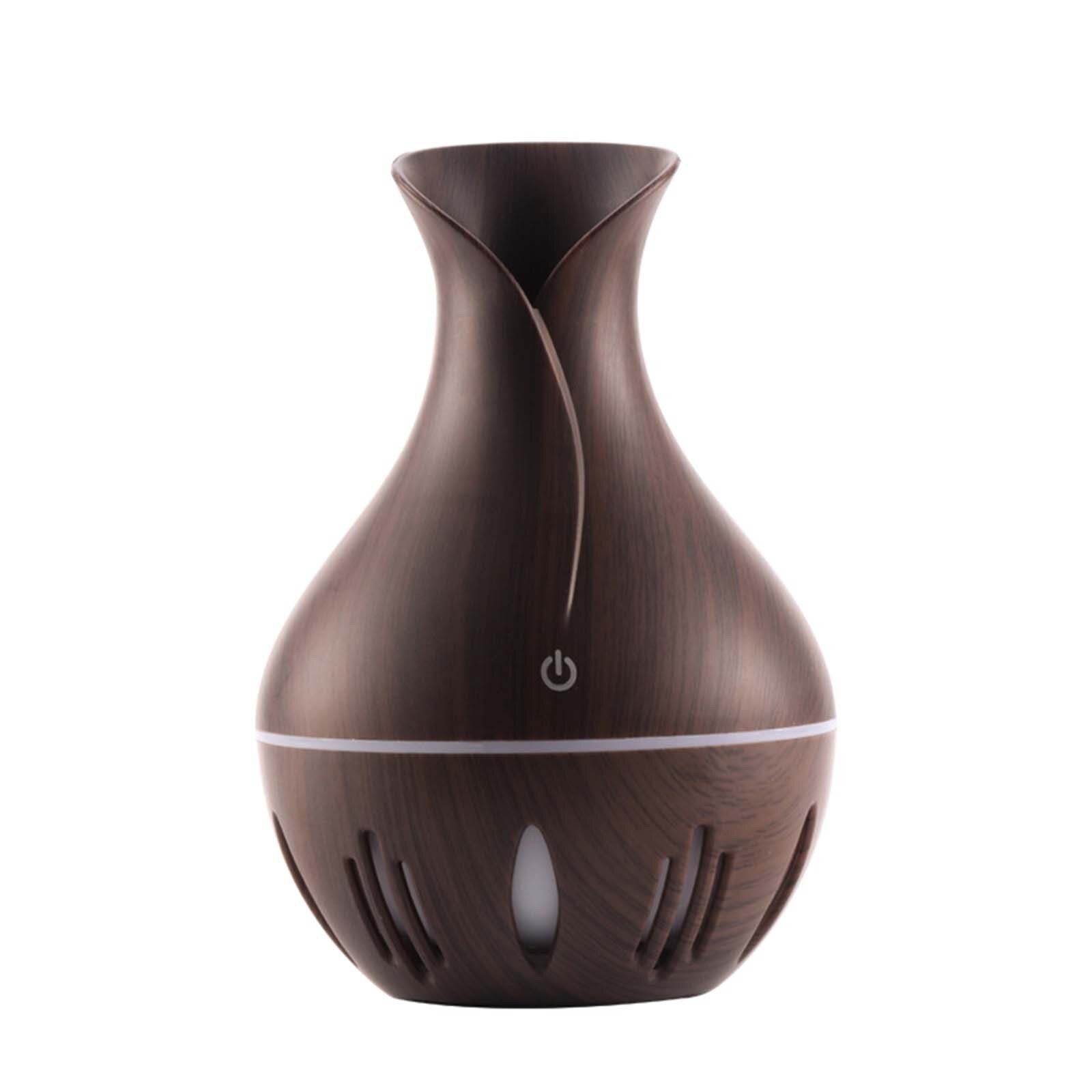 Led Aromatherapy Humidifier Large Mist Maker Aroma Diffuser Led Light Conversion Aroma Humidifier Oli Diffuser For Home: Brown