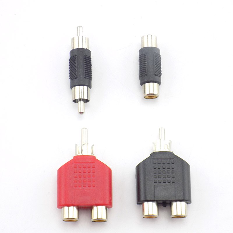 RCA Male to Male Female AV Jack RCA Plug Adapter DIY Audio Cable CCTV Camera Security System Video Plug Converter