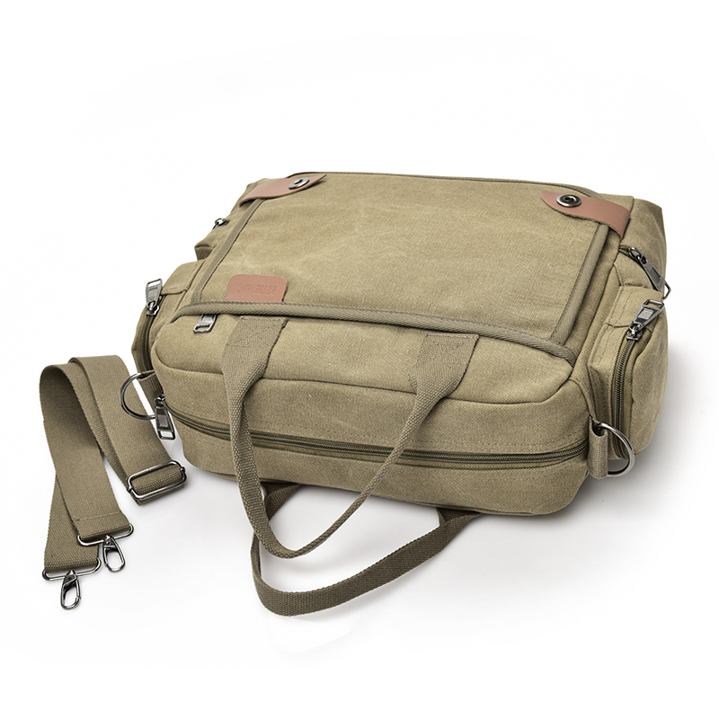 Neue Männer Umhängetasche Männlichen Leinwand Schulter Bote Taschen Mann Handtaschen für Reise lässig Große Schulranzen Grau khaki