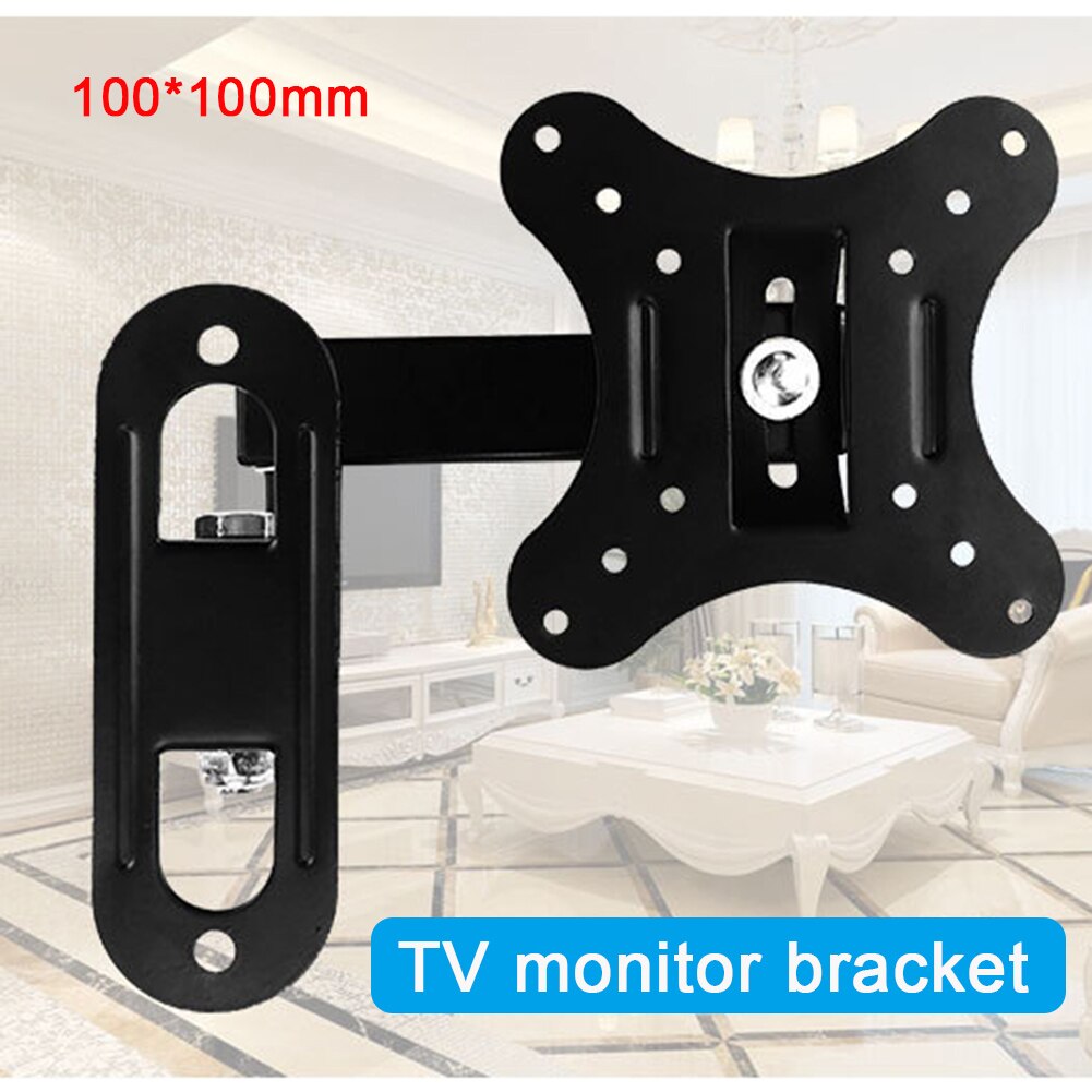Soporte de montaje en pared telescópico giratorio ajustable para TV LCD, 14-26 pulgadas,