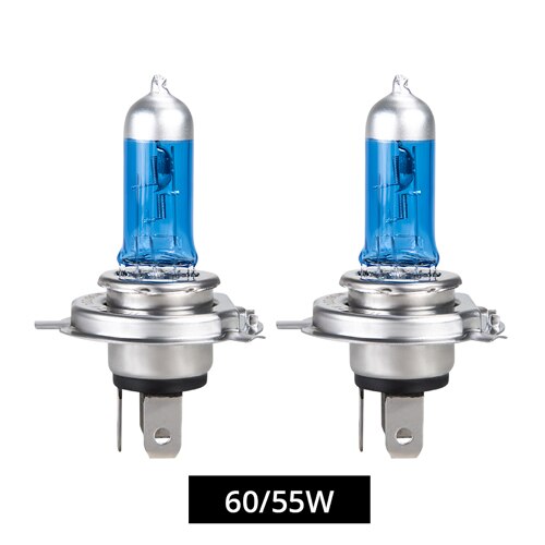 1 pc meetoo  h7 h4 halogenlampor för bilstrålkastare lampa halogen  h4 h7 55w 100w 12v 2700k 4300k 6500k kvartsglaslampor för bilar: 55w blå / H7