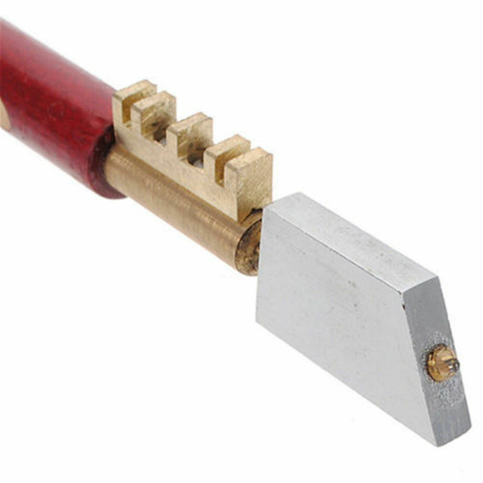 Sharp Diamond Tip Window Mirror Glazing Cutting Tool Antislip Wooden Handle Steel Blade Oil Feed Glass Cutter