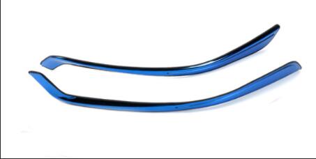 Cadre de protection coins de pare-choc | Pour la tête avant de la voiture, style de cadre de garniture en acier inoxydable 2 pièces pour Toyota Corolla Altis: A