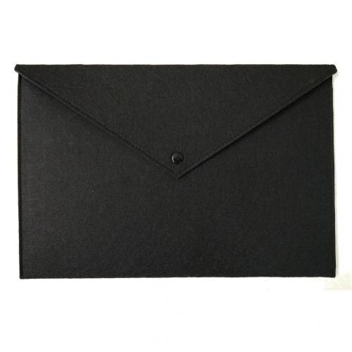 Felt Envelope A4 File Pocket Document Bag Holder Organizer School Office Supply: Black