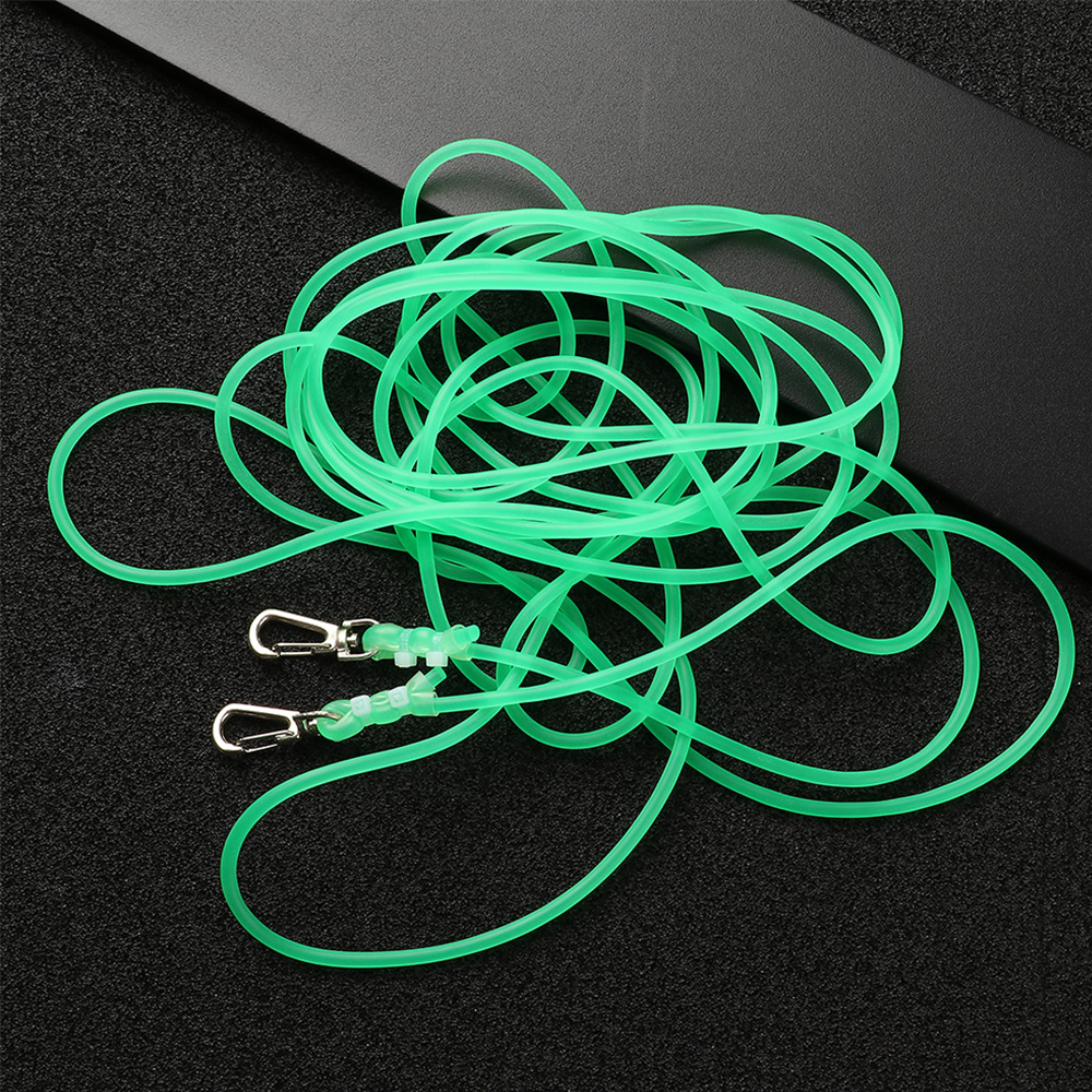 Cuerda de pesca de goma elástica, cuerda de pesca gruesa amarilla y verde con gancho, alicates para acampar, herramienta de aparejos de cordones, 5/8/10m
