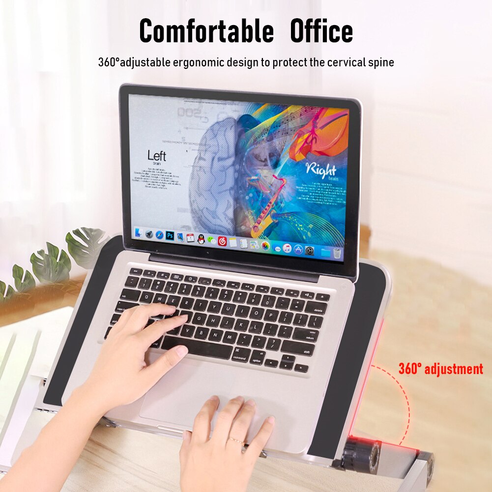 Adjustable Laptop Desk for Bed Sofa Portable Folding Computer Table Ergonomic Notebook Study Laptop Stand Small Tray