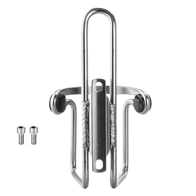Soporte de botella de agua de bicicleta aleación de aluminio bicicleta de montaña soporte de jaula bicicleta accesorios portabotellas de agua: Silver