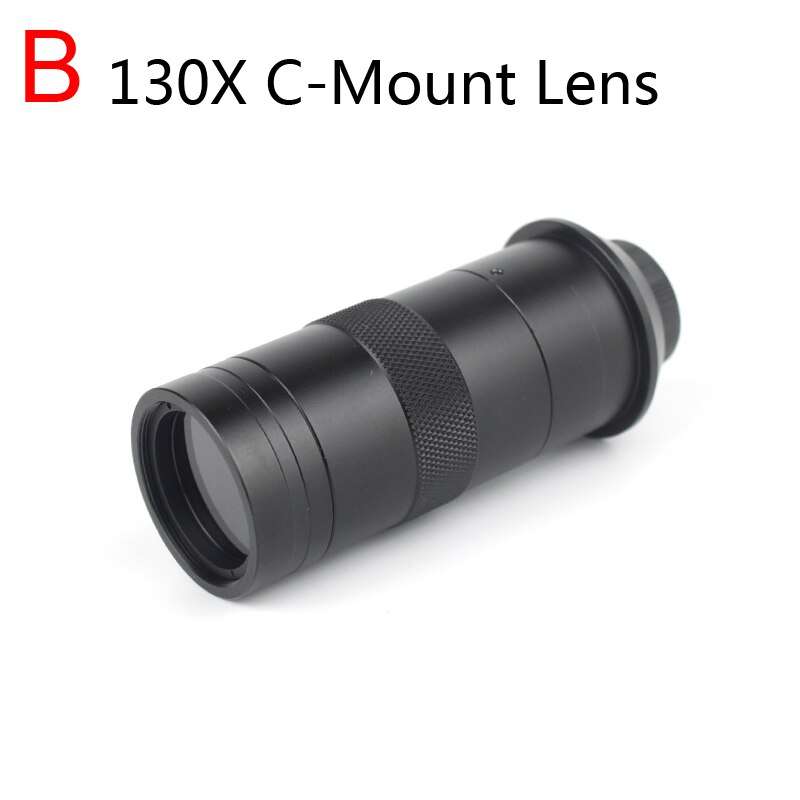 2K HDMI Digital Video Monocular Microscope Digital Camera Set 130X C-Mount LED Light For Soldering Mobile Phone Repair Tools: B