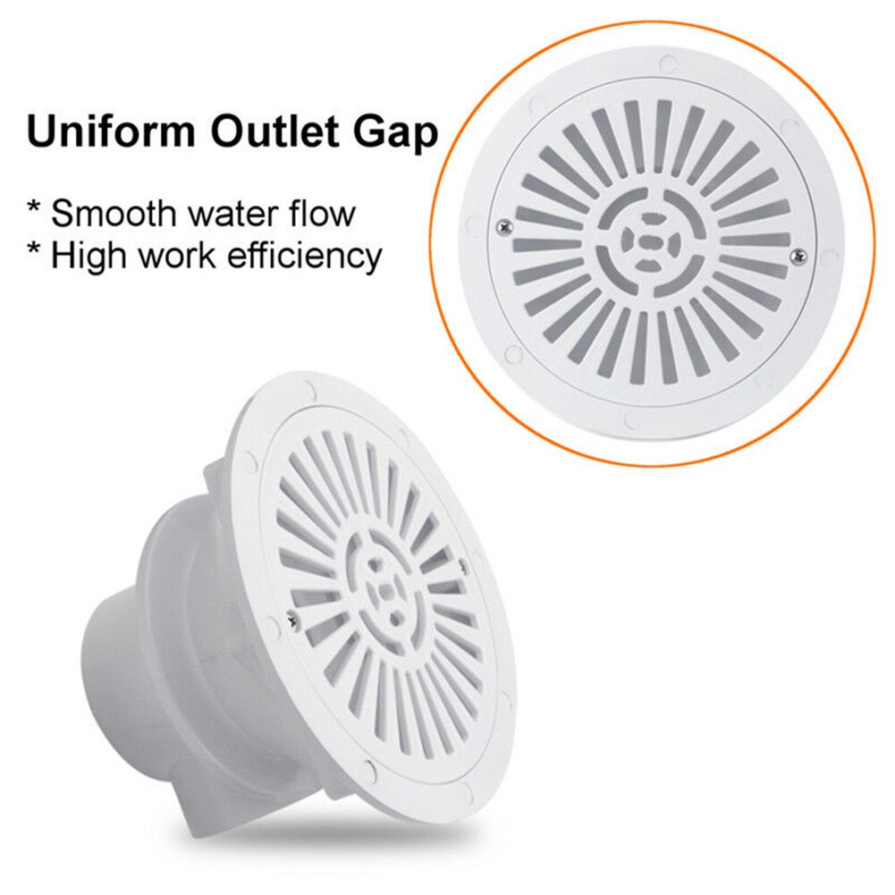 Universal Swimming Pool Main Drain Port Bottom 8 Inch Spa Water Outlet Suction For Water Park, Spa, Aquarium, Swimming Pool