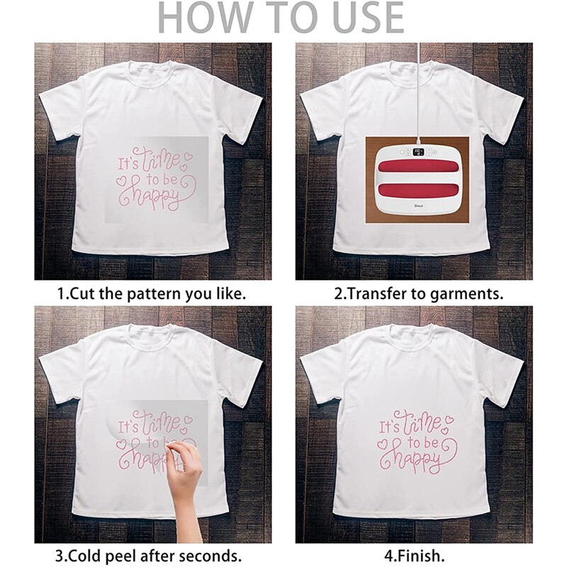 Heat Transfer Vinyl Sheets, HTV Iron On Vinyl, Glitter Leopard White Black Heat Vinyl Transfer For DIY Fabrics T-Shirts