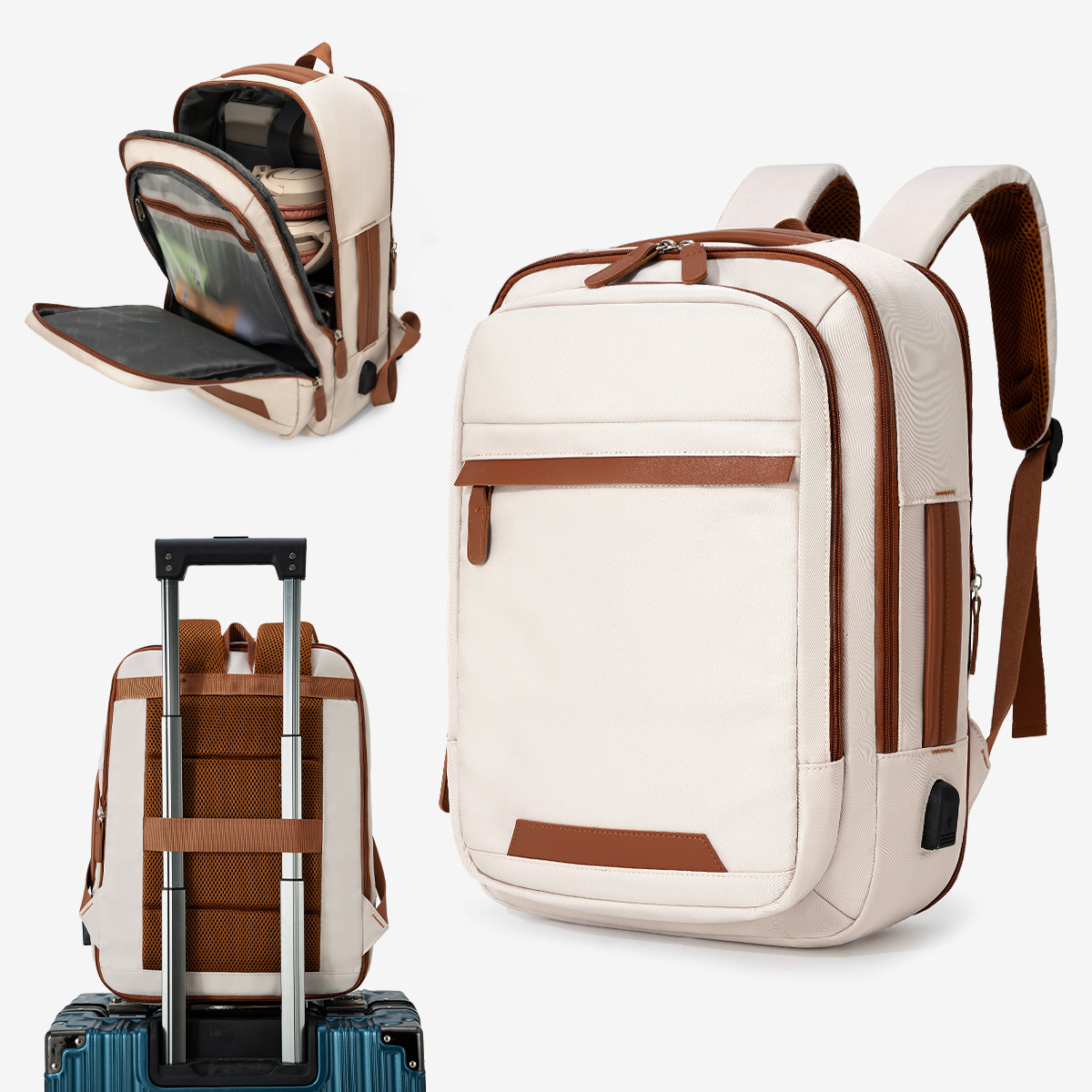 High USB Rechargeable Backpack Men's Waterproof Bag Large Laptop Backpack Unisex School Bag Youth Backpack