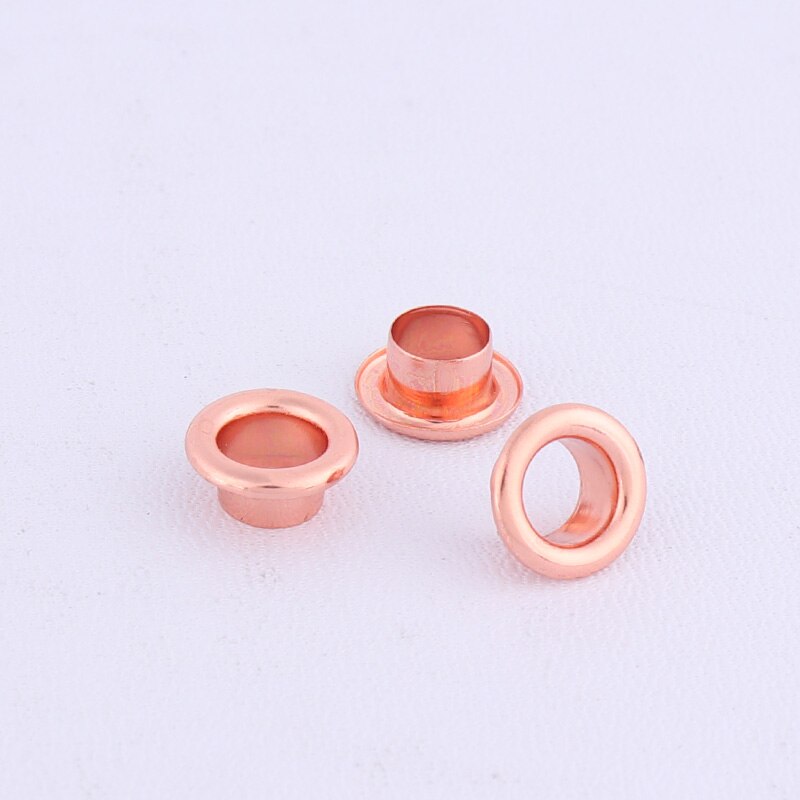 100pcs/lot Eyelet with Washer Leather Craft Repair Grommet Garment Accessories: rose gold color