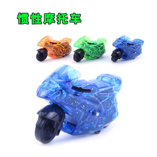 Party favors 5 st/pack liten mini genomskinlig motorcykel tröghet leksaksbil pull back bil
