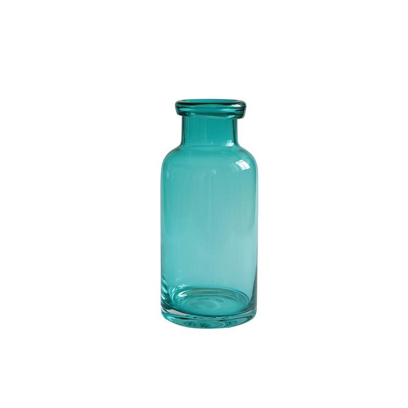 Ocean blue glass vase rustic wind vase plant vase glass jar: C