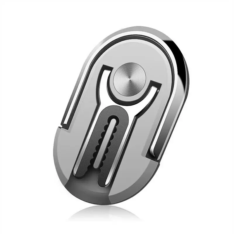 Suporte de anel de dedo para celular multifuncional, suporte giratório de 360 graus para telefone de carro, suporte portátil para saída de ar de carro: Branco