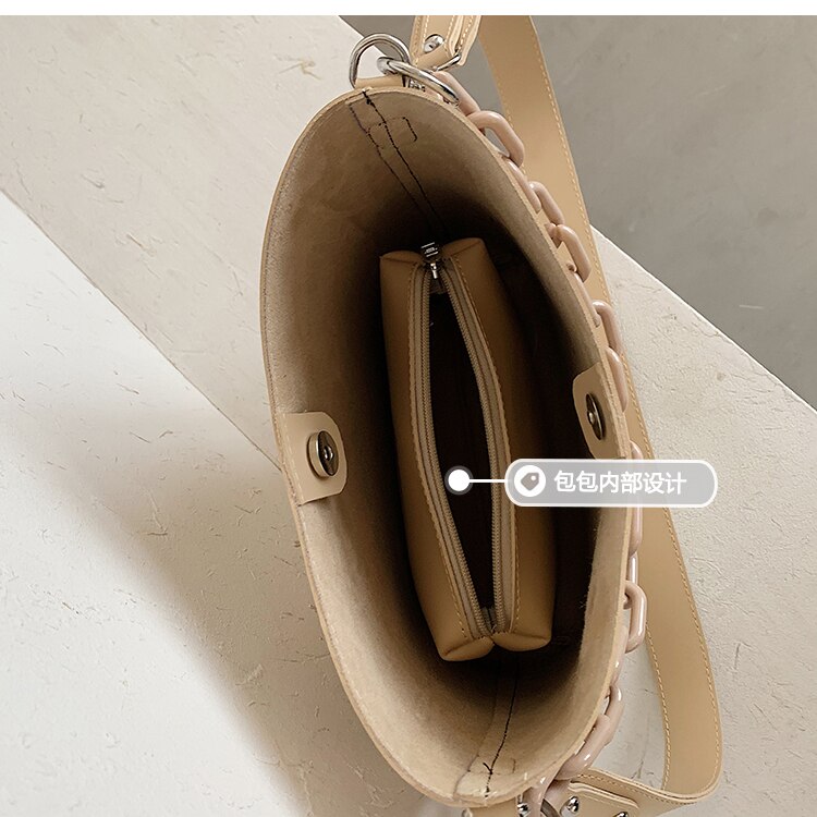 coréen grande capacité sac seau sac à main et sac à bandoulière sac de messager sac fourre-tout largeur 27cm hauteur 28cm